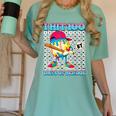 I Hit 100 Days Of School 67 Drip Baseball Boys Kids Women's Comfort Colors T-Shirt Violet
