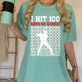 I Hit 100 Days Of School Baseball 100 Day Of School Women's Comfort Colors T-Shirt Violet I Hit 100 Days Of School Baseball 100 Day Of School Women's Comfort Colors T-Shirt Violet