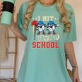 I Hit 100 Days Of School Baseball Kids Boy Teacher 100th Day Women's Comfort Colors T-Shirt Violet I Hit 100 Days Of School Baseball Kids Boy Teacher 100th Day Women's Comfort Colors T-Shirt Violet