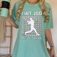 I Hit 100 Days Of School Baseball Player 100th Day Boys Kids Women's Comfort Colors T-Shirt Violet I Hit 100 Days Of School Baseball Player 100th Day Boys Kids Women's Comfort Colors T-Shirt Violet