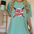 Hits 'n Giggles Baseball Player Women Baseball Mom Mother Women's Comfort Colors T-Shirt Violet