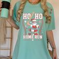 Ho Ho Home Run Baseball Christmas Holiday Sports Santa Women's Comfort Colors T-Shirt Violet Ho Ho Home Run Baseball Christmas Holiday Sports Santa Women's Comfort Colors T-Shirt Violet