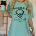 Home Plate Social Club Baseball Mom Women's Comfort Colors T-Shirt Violet