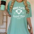 Home Plate Social Club Baseball Moms Group Tee Women's Comfort Colors T-Shirt Violet