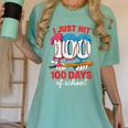 HUGvyn I Just Hit 100 Days Of School Baseball Ice Cream Boys Women's Comfort Colors T-Shirt Violet HUGvyn I Just Hit 100 Days Of School Baseball Ice Cream Boys Women's Comfort Colors T-Shirt Violet