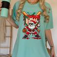 HUGvyn Santa Playing Baseball Ice Cream Drip Christmas Boys Women's Comfort Colors T-Shirt Violet HUGvyn Santa Playing Baseball Ice Cream Drip Christmas Boys Women's Comfort Colors T-Shirt Violet