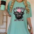 I'm Head Heffa Just Ask Me Bossy Highland Cow Baseball Cap Women's Comfort Colors T-Shirt Violet I'm Head Heffa Just Ask Me Bossy Highland Cow Baseball Cap Women's Comfort Colors T-Shirt Violet
