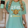 I'm Just Here For The Snacks And Commercials Baseball Women's Comfort Colors T-Shirt Violet I'm Just Here For The Snacks And Commercials Baseball Women's Comfort Colors T-Shirt Violet