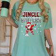 Jingle Ballers Plaid Santa Dabbing Baseball Christmas Women's Comfort Colors T-Shirt Violet Jingle Ballers Plaid Santa Dabbing Baseball Christmas Women's Comfort Colors T-Shirt Violet