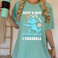 Just A Boy Who Loves Axolotls & Baseball Women's Comfort Colors T-Shirt Violet Just A Boy Who Loves Axolotls & Baseball Women's Comfort Colors T-Shirt Violet