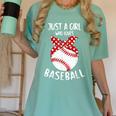 Just A Girl Who Loves Baseball Cute Retro Baseball Lover Women's Comfort Colors T-Shirt Violet