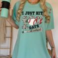 I Just Hit 100 Days Of School Camo Baseball 100 Days Smarter Women's Comfort Colors T-Shirt Violet