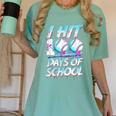 Kids 100 Days Of School 100th Day Baseball Ice Cream Drip Women's Comfort Colors T-Shirt Violet
