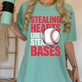 Kids Stealing Hearts Like I Steal Bases Cute Baseball Boys Women's Comfort Colors T-Shirt Violet Kids Stealing Hearts Like I Steal Bases Cute Baseball Boys Women's Comfort Colors T-Shirt Violet