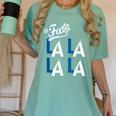 LA Baseball Fan Christmas FA La La Holiday Blue Theme Women's Comfort Colors T-Shirt Violet LA Baseball Fan Christmas FA La La Holiday Blue Theme Women's Comfort Colors T-Shirt Violet