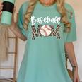 Leopard Baseball Mom Baseball Mama Retro Cute Mother's Day Women's Comfort Colors T-Shirt Violet