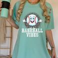 Leopard Baseball Vibes Game Day Softball Life Mom Women's Comfort Colors T-Shirt Violet Leopard Baseball Vibes Game Day Softball Life Mom Women's Comfort Colors T-Shirt Violet