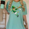 Leprechaun Play Baseball St Patrick's Day Men Kid Boys Women's Comfort Colors T-Shirt Violet
