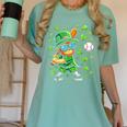Leprechaun Playing Baseball Happy St Patricks Day Men Boys Women's Comfort Colors T-Shirt Violet