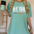 Let Me Through My Son Is Out There Baseball Mom Women's Comfort Colors T-Shirt Violet