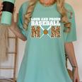 Loud And Proud Baseball Mom Leopard Mama Loves Women's Comfort Colors T-Shirt Violet