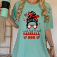 Loud And Proud Baseball Mom Messy Bun Leopard Mother Day Women's Comfort Colors T-Shirt Violet