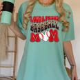 Loud Proud Baseball Mom Red Team Leopard Baseball Mom Squad Women's Comfort Colors T-Shirt Violet