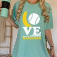 Love Bananas Banana Baseball Women's Comfort Colors T-Shirt Violet Love Bananas Banana Baseball Women's Comfort Colors T-Shirt Violet