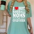 I Love Heart Hot Baseball Moms And Cold Beer Raglan Baseball Tee Women's Comfort Colors T-Shirt Violet I Love Heart Hot Baseball Moms And Cold Beer Raglan Baseball Tee Women's Comfort Colors T-Shirt Violet