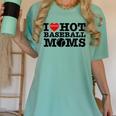 I Love Hot Baseball Moms Heart Sport Fan For Women Men Women's Comfort Colors T-Shirt Violet I Love Hot Baseball Moms Heart Sport Fan For Women Men Women's Comfort Colors T-Shirt Violet