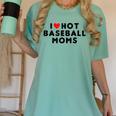 I Love Hot Baseball Moms Red Heart Women's Comfort Colors T-Shirt Violet I Love Hot Baseball Moms Red Heart Women's Comfort Colors T-Shirt Violet