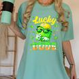 Lucky Dude Drip Baseball Shamrock St Patrick Men Boy Youth Women's Comfort Colors T-Shirt Violet
