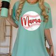 Mama Baseball Mom Women's Comfort Colors T-Shirt Violet