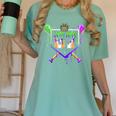 Mardi Gras Baseball Carnival Party Ice Cream Drip Boys Women's Comfort Colors T-Shirt Violet Mardi Gras Baseball Carnival Party Ice Cream Drip Boys Women's Comfort Colors T-Shirt Violet