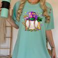 Mardi Gras Baseball Jester Hat Fleur De Lis Boys Girls Kids Women's Comfort Colors T-Shirt Violet