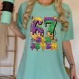 Mardi Gras Six Seven Baseball Drip Number 6 7 Meme Women's Comfort Colors T-Shirt Violet