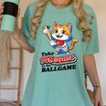 Take Meowt To The Ball Game Tee Slugger Cat Baseball Women's Comfort Colors T-Shirt Violet