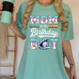 Mom Of The Birthday Boy Baseball Ice Cream Drip Matching Women's Comfort Colors T-Shirt Violet Mom Of The Birthday Boy Baseball Ice Cream Drip Matching Women's Comfort Colors T-Shirt Violet
