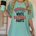 Moms Against Baseball Pants Season Baseball Mom Women's Comfort Colors T-Shirt Violet