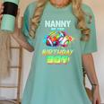 Nanny Of The Birthday Boy Baseball Football Colorful Women's Comfort Colors T-Shirt Violet