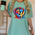 Number 67 Baseball Glove Ice Cream Drip Six Seven Meme Women's Comfort Colors T-Shirt Violet