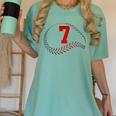 Number 7 Years Baseball 7TH Birthday Women's Comfort Colors T-Shirt Violet Number 7 Years Baseball 7TH Birthday Women's Comfort Colors T-Shirt Violet