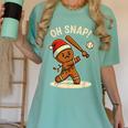 Oh Snap Gingerbreadman Baseball Christmas Men Boys Toddlers Women's Comfort Colors T-Shirt Violet Oh Snap Gingerbreadman Baseball Christmas Men Boys Toddlers Women's Comfort Colors T-Shirt Violet