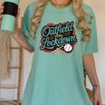 Outfield On Lockdown Baseball Defense Sports Women's Comfort Colors T-Shirt Violet