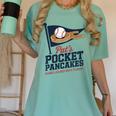 Pat's Pocket Pancakes Flag Baseball On Pancake Women's Comfort Colors T-Shirt Violet Pat's Pocket Pancakes Flag Baseball On Pancake Women's Comfort Colors T-Shirt Violet