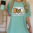 Peace Love Baseball Mom Leopard Print Mother's Day Women's Comfort Colors T-Shirt Violet Peace Love Baseball Mom Leopard Print Mother's Day Women's Comfort Colors T-Shirt Violet