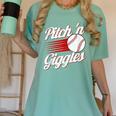 Pitch 'n Giggles Baseball Player Women Baseball Mom Women's Comfort Colors T-Shirt Violet