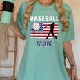 Proud Baseball MOM USA American Flag Family Game Day Women's Comfort Colors T-Shirt Violet Proud Baseball MOM USA American Flag Family Game Day Women's Comfort Colors T-Shirt Violet