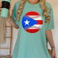 Puerto Rico Baseball Flag Boricua Beisbol Fan Gear Women's Comfort Colors T-Shirt Violet