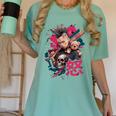 Punk Girl With Anger Kanji And Baseball Bat Women's Comfort Colors T-Shirt Violet Punk Girl With Anger Kanji And Baseball Bat Women's Comfort Colors T-Shirt Violet